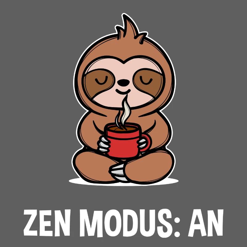 Faultier Spruch Koffein Kaffee Kaffeetrinker