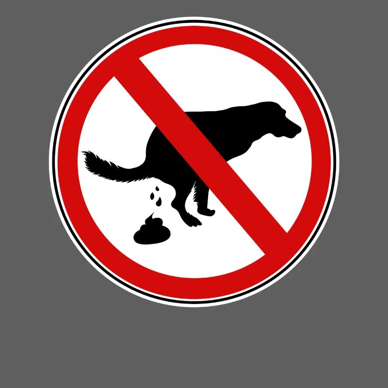 Panneau d’interdiction de merde pour chiens