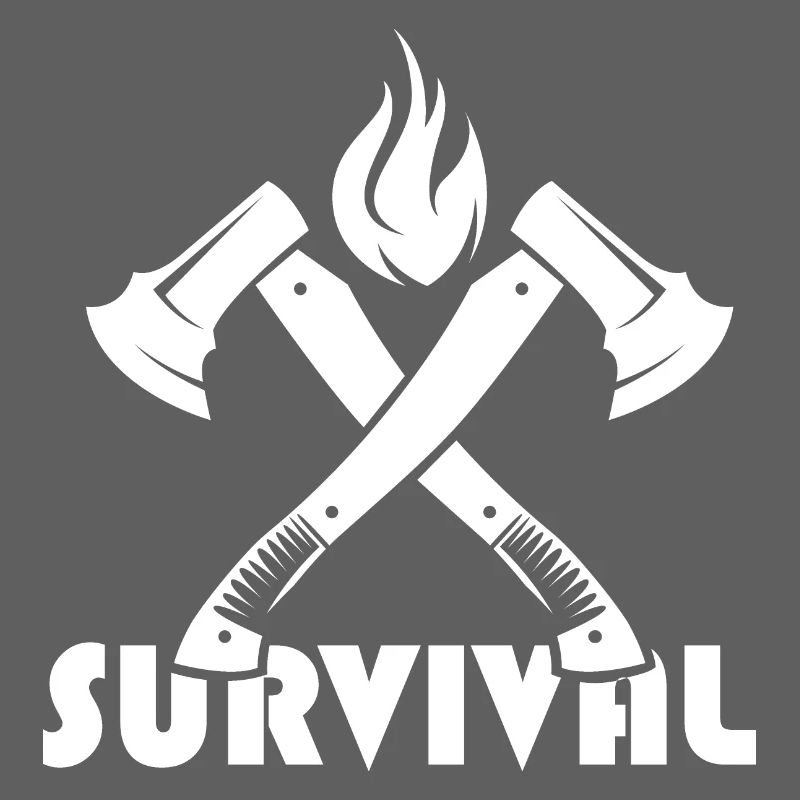 Logo de l’icône de bûcheron de feu de bois de hache de survie