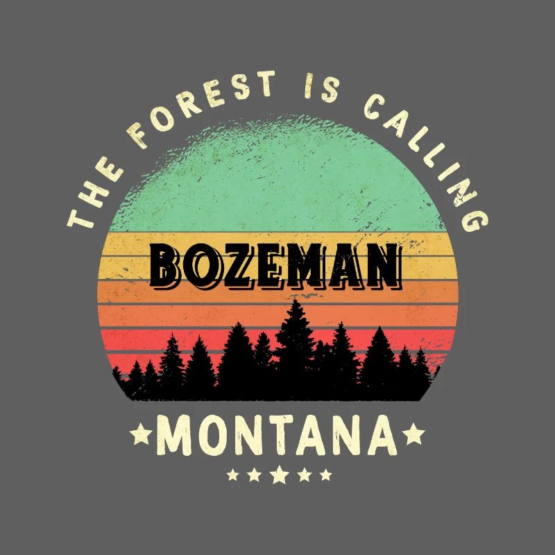 Conception de la forêt de Bozeman Montana
