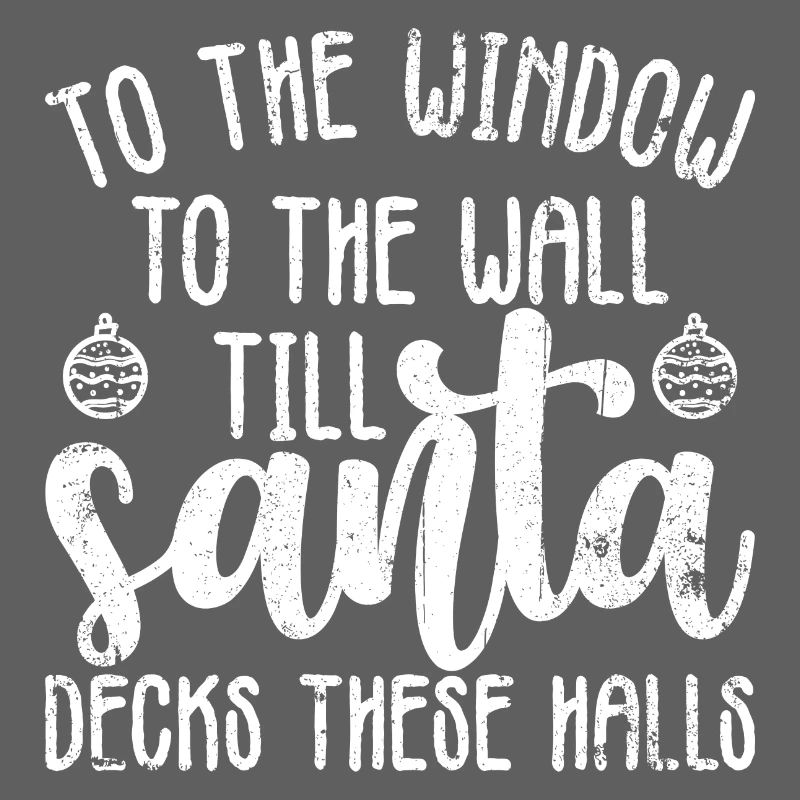 Santa Decks the Halls Handlettered