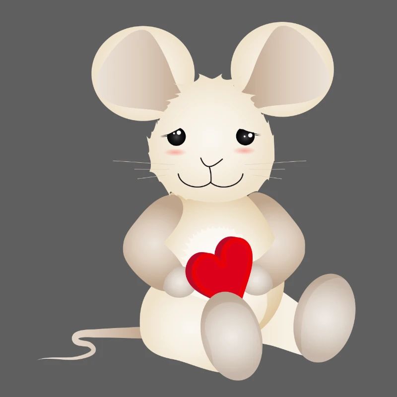 sugar-sweet mouse with a heart for Valentine's Day