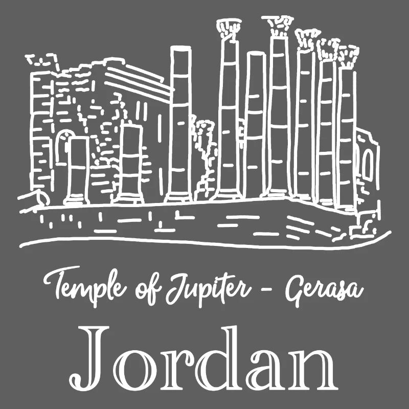 Jordanie, Jerash, Temple de Jupiter