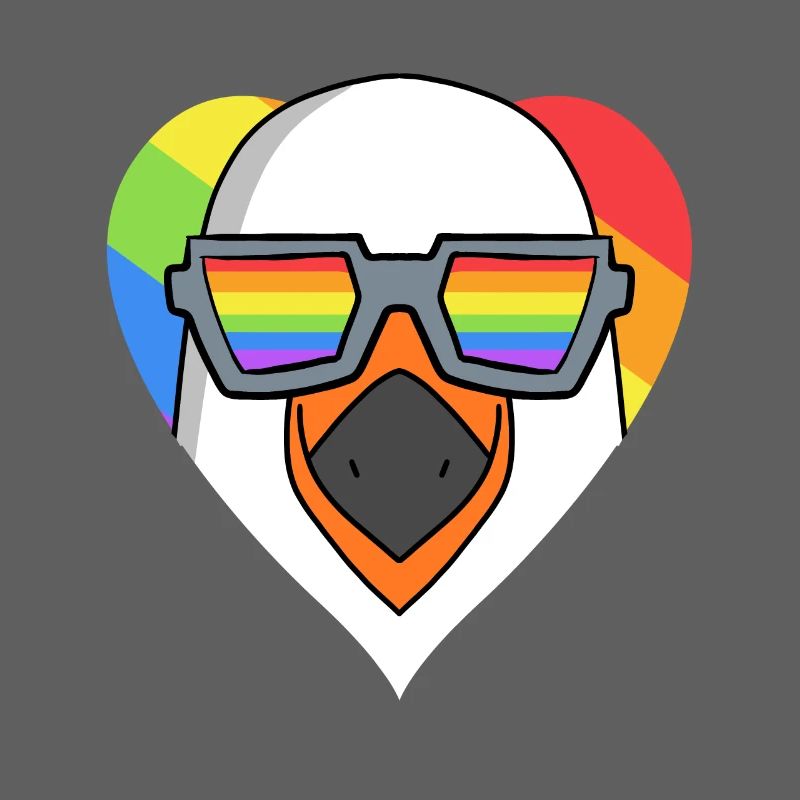 Gay Regenbogen Herz Tier Möwe
