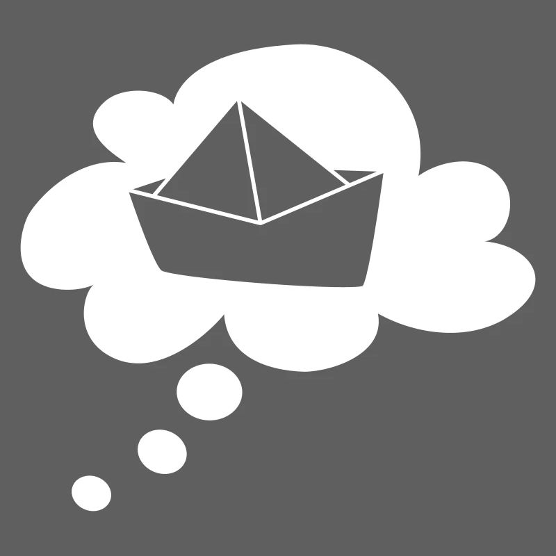 Paper Boat Cloud Thought Bubble Speech Bubble Holiday