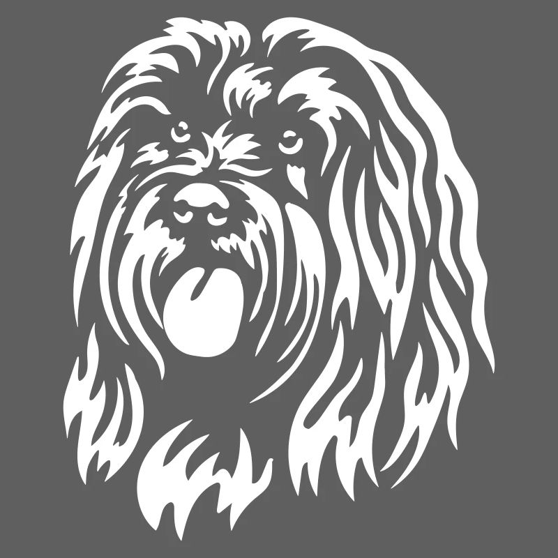 Tibetan Terrier Head "Black Edition"