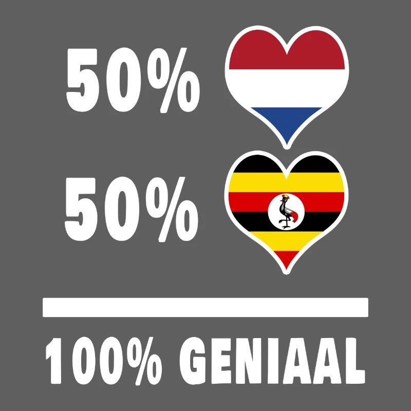 Ouganda et Pays-Bas 100% Genius flag