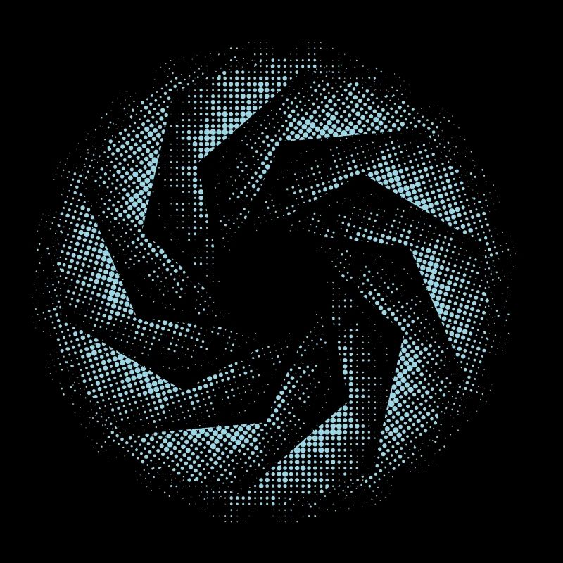 Engrenage à roue gyroscopique polygonale de forme pointillée