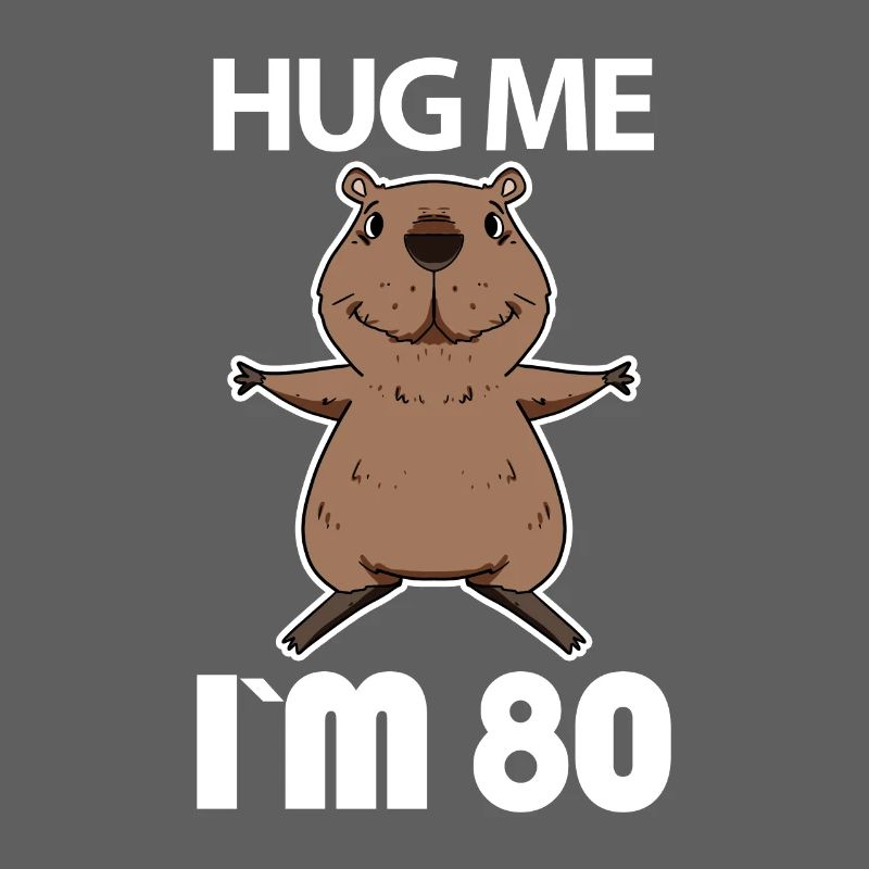 80 birthday - 80 years - hug