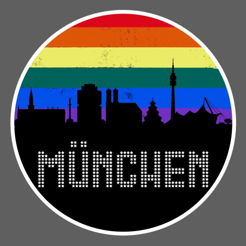 München Skyline Regenbogen