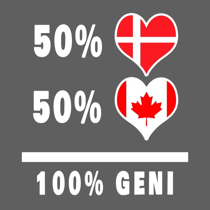 Drapeau 100% génie du Canada et du Danemark