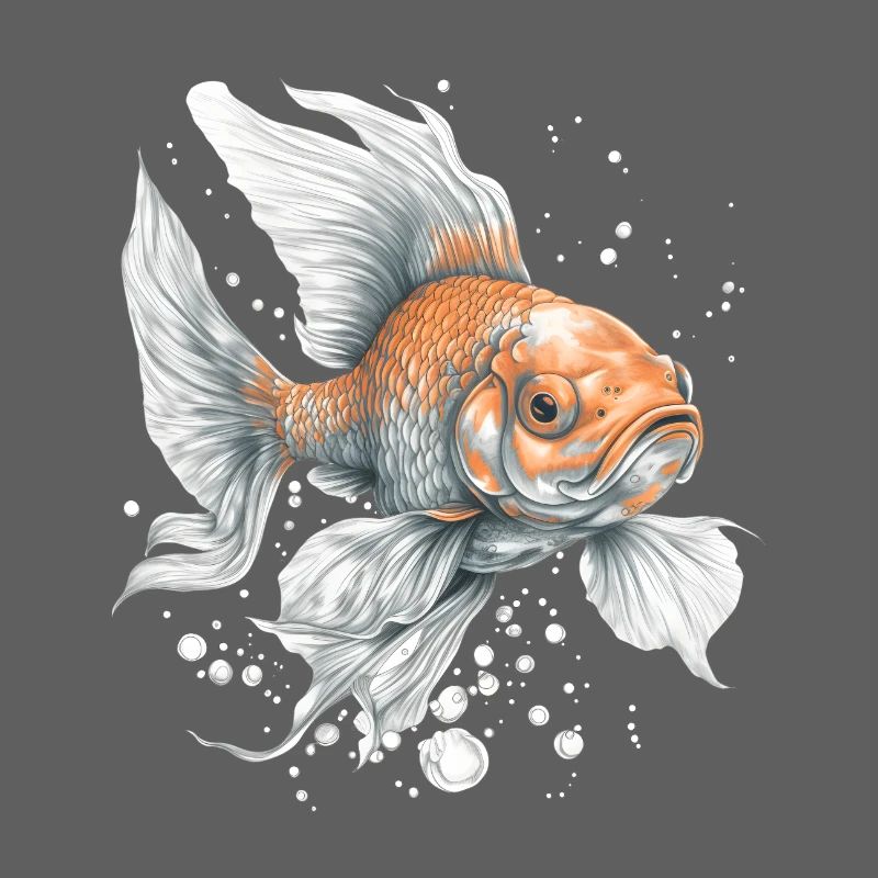 Un éclair de poisson rouge dans l’eau