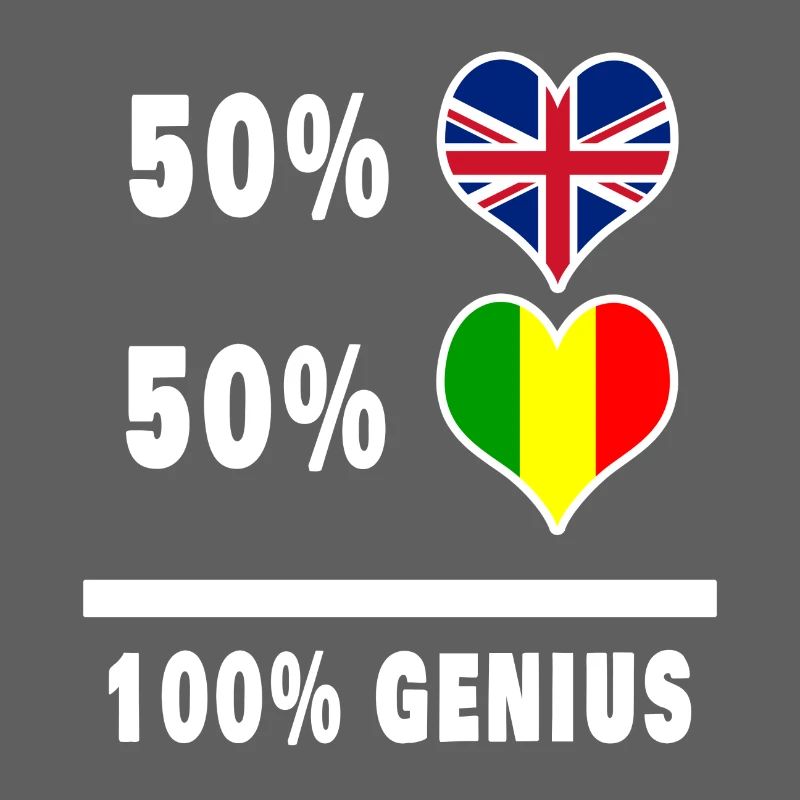 Mali and Great Britain 100% Genius Flag