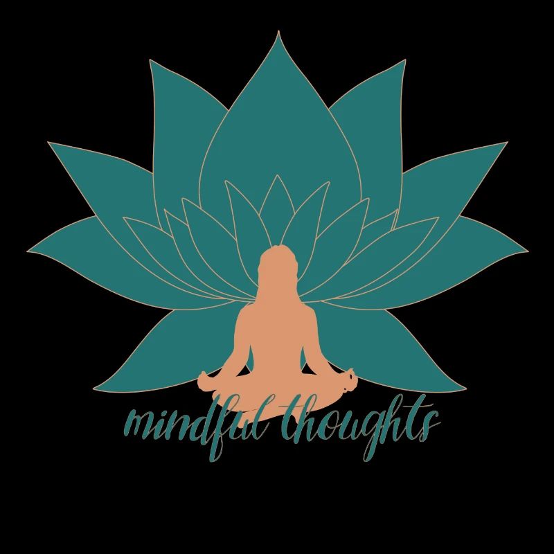 Mindful Thoughts Lotus Yoga Design