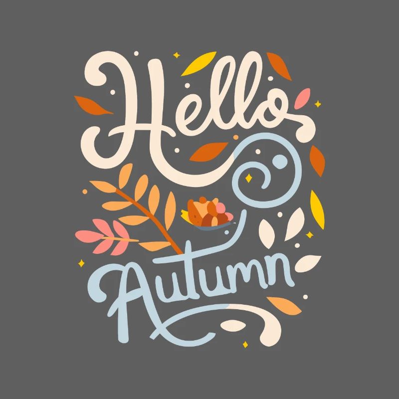 Hello Typographie d’automne - Mode d’automne