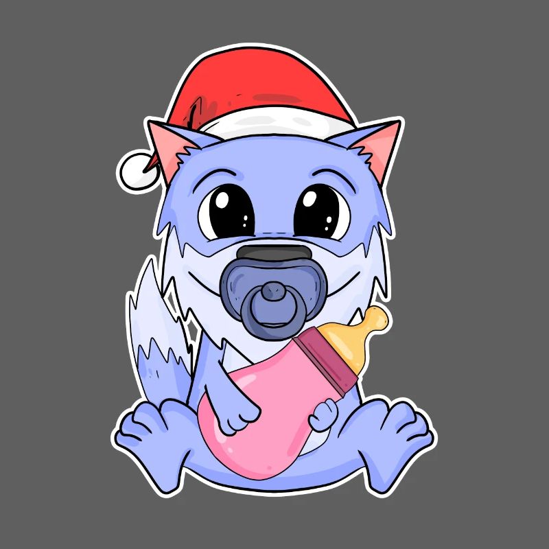 Bébé loup Noël