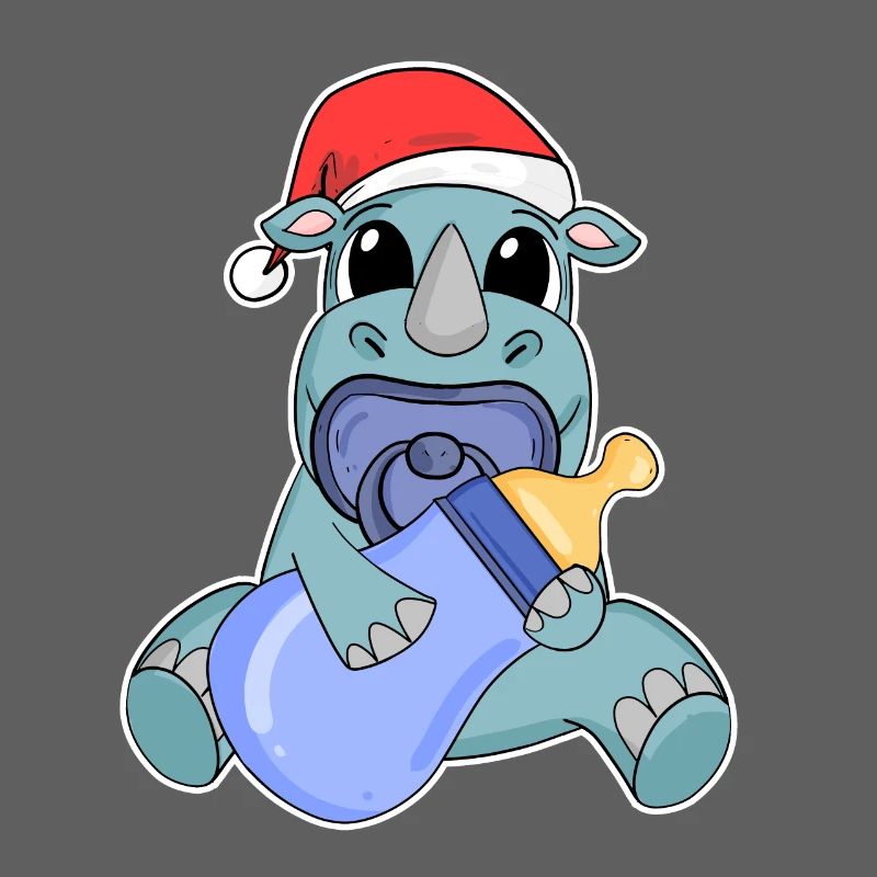 Rhinocéros bébé Noël
