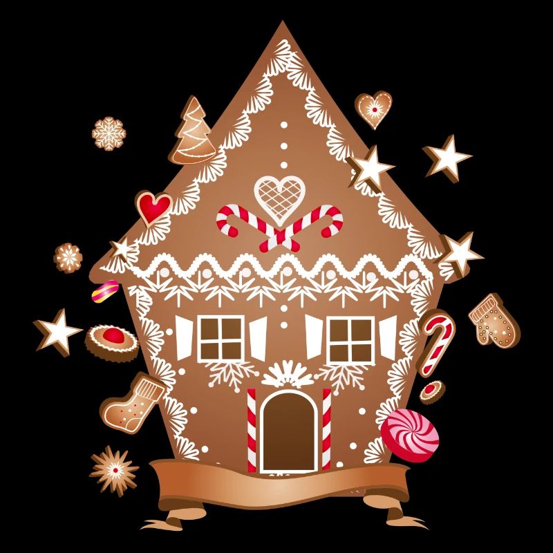 Maison de biscuits et pain d’épices pour Noël