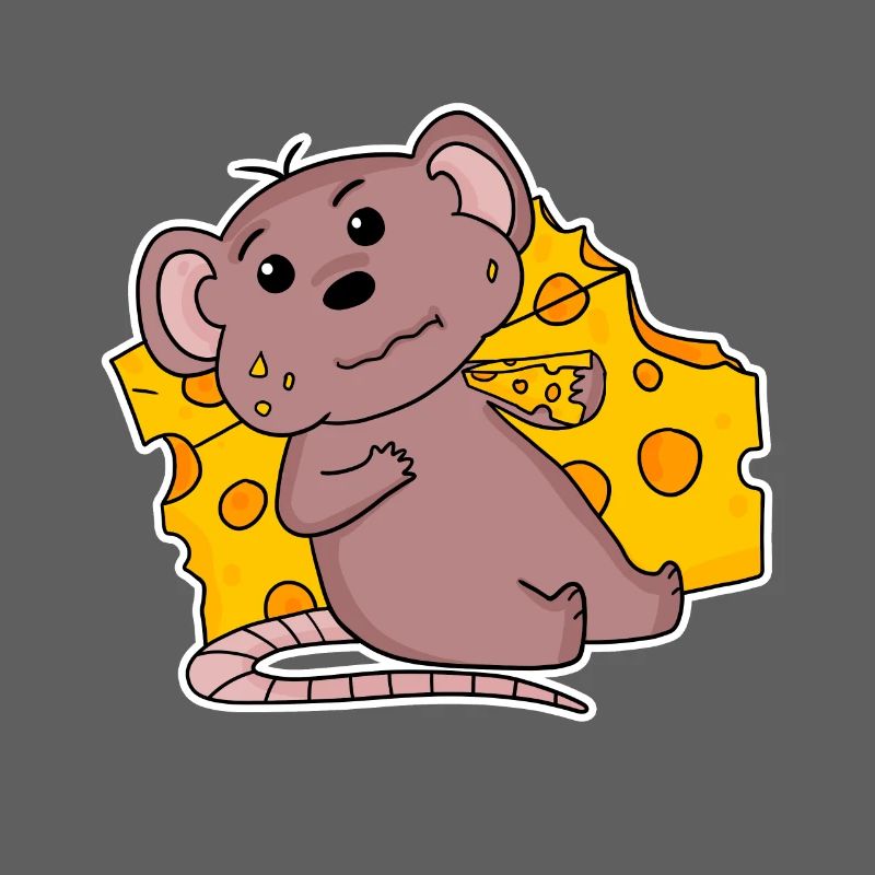 Mouse motif with cheese