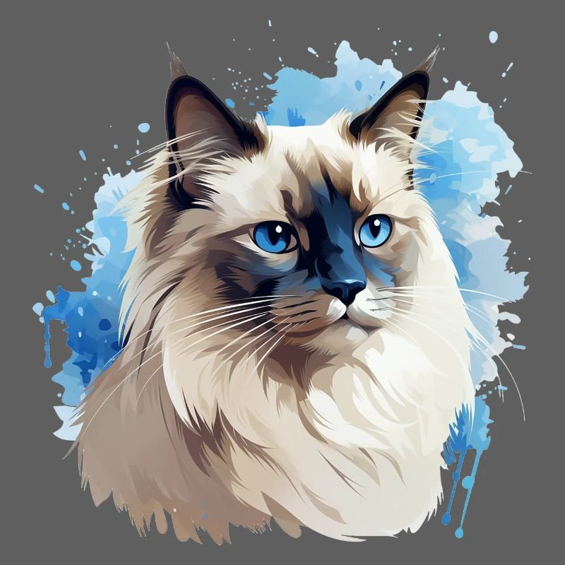 Tête de chat sacré Birman
