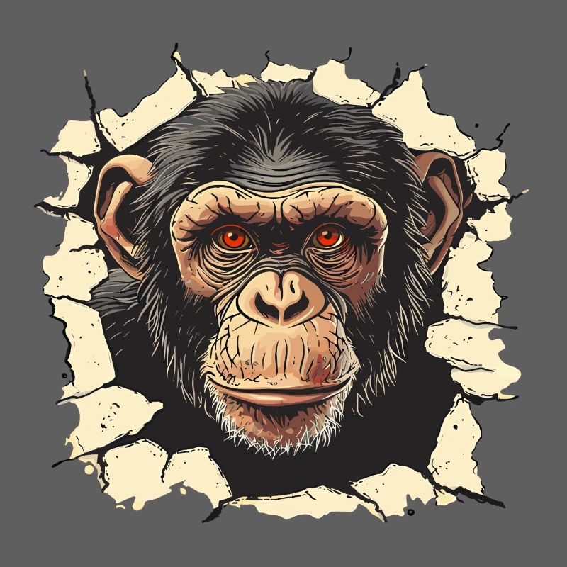 monkey, monkey head, chimpanzee, monkey