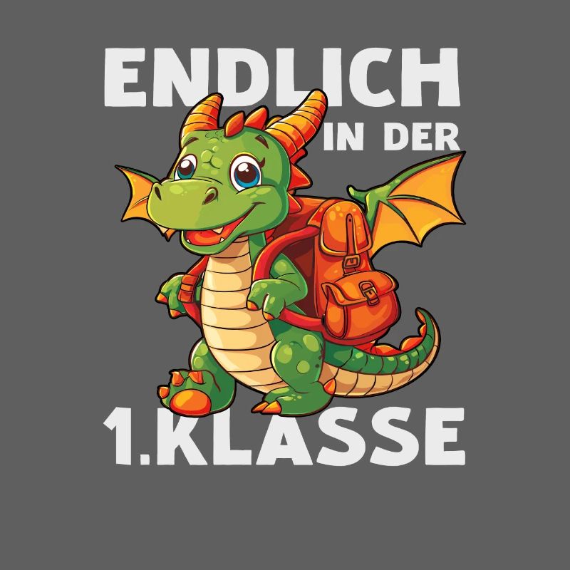 Drache 1 Klasse Einschulung Schule Drachen Spruch