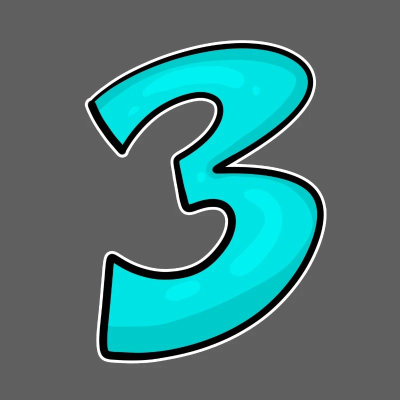 Three - 3 - Number 3 - Number 3