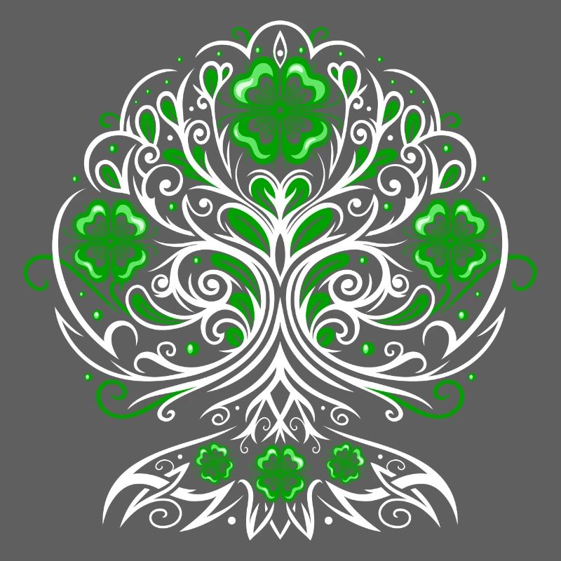 Arbre de vie de la Saint-Patrick avec des trèfles