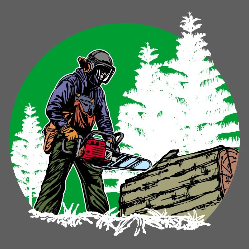 Tree Lumberjack Chainsaw Wood Woodwork Forest