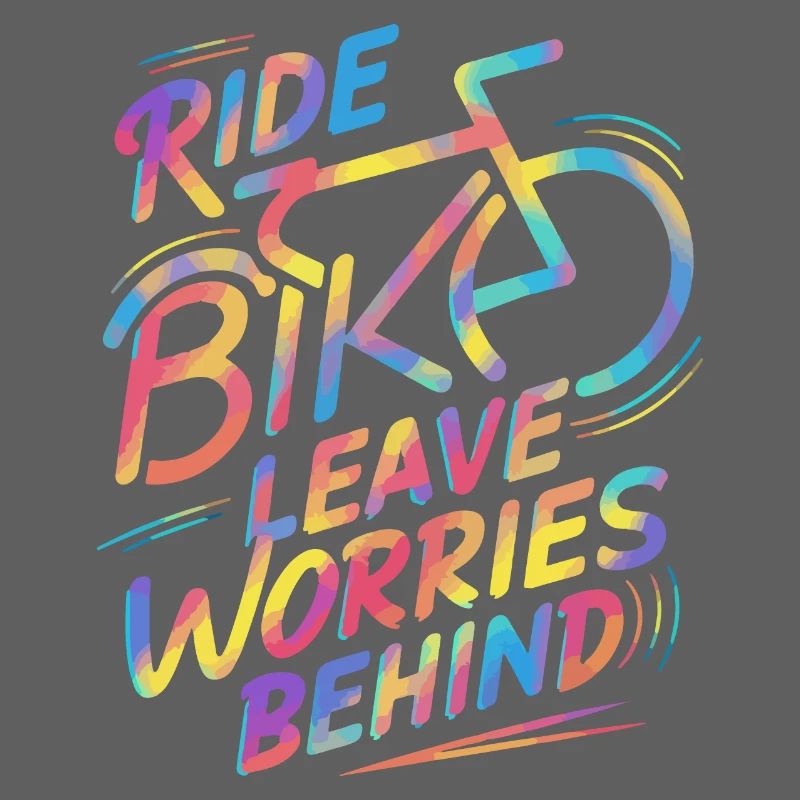 Vibrant Rainbow Bicycle Ride Design