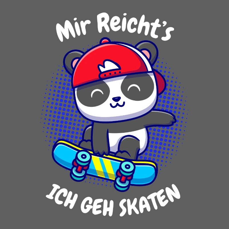 Kleiner Panda auf Skateboard