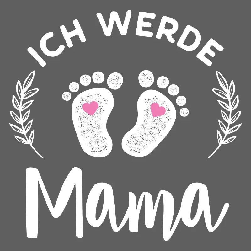 Ich werde Mama Stolze Mutter Nachwuchs Verkündung