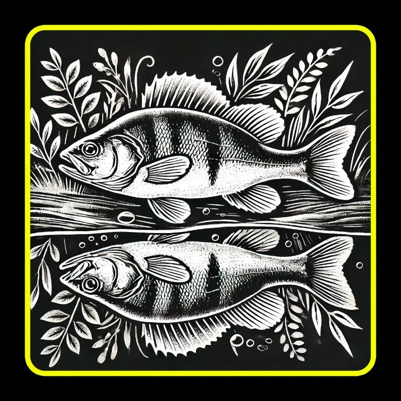 Perch Angler Silhouette Design