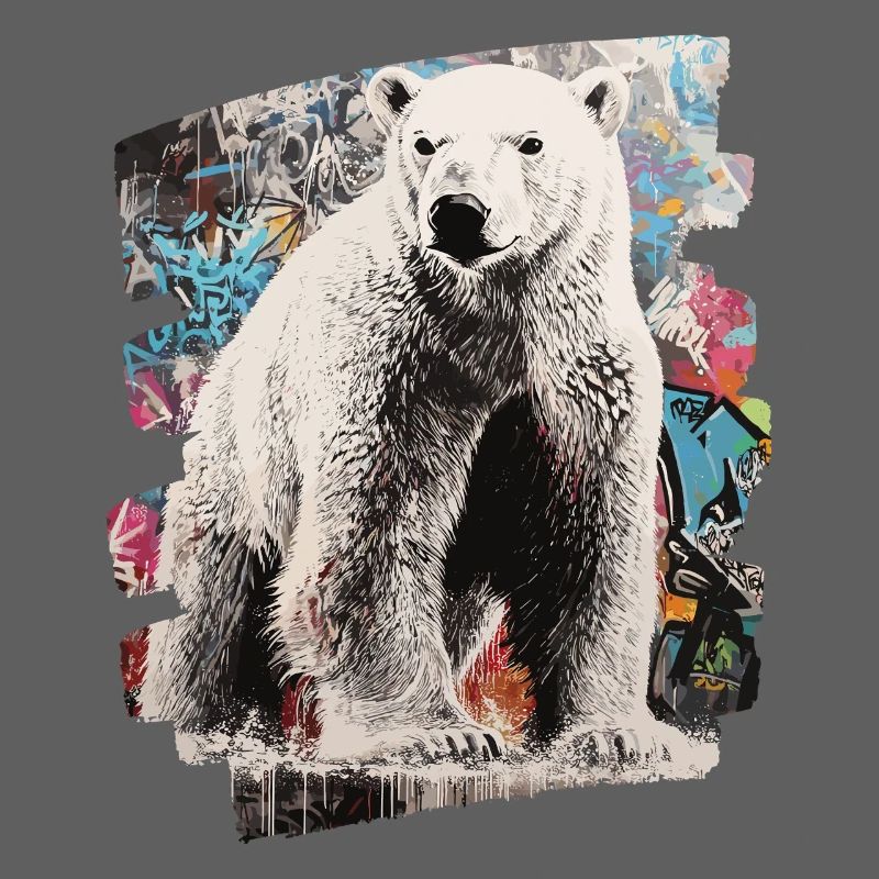 Eisbär Graffiti Sprayer