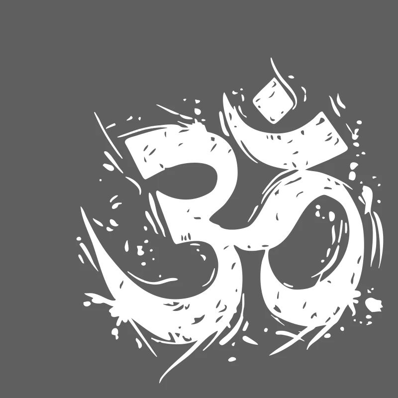 Symbole Om dans le design grunge dynamique