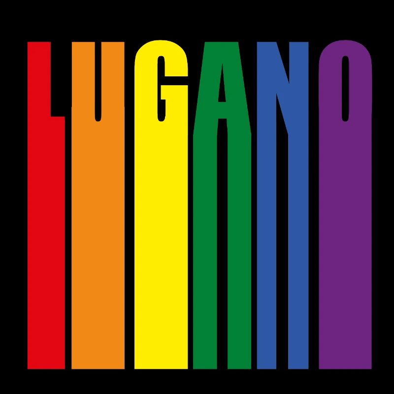 Lugano Schweiz Regenbogen Pride Geschenk
