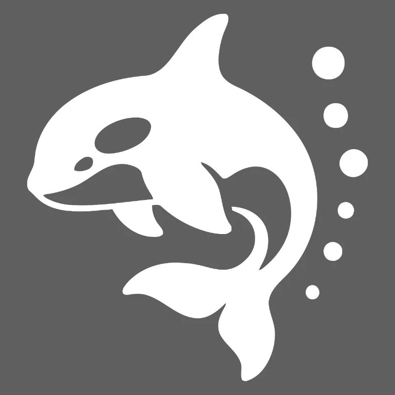 Conception minimaliste de la silhouette d’un dauphin