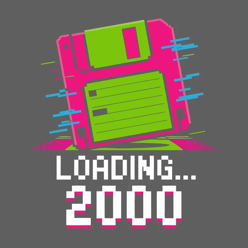 Loading 2000 Disketten-Design Retro Pixel Design
