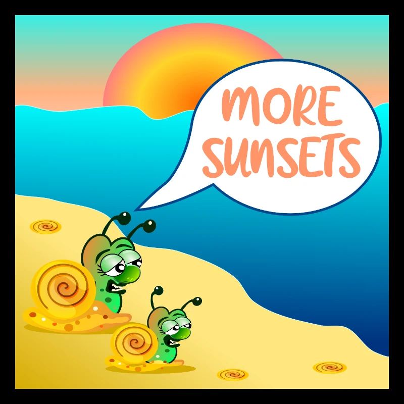 SUMMER SNAIL SUNSET COUPLE