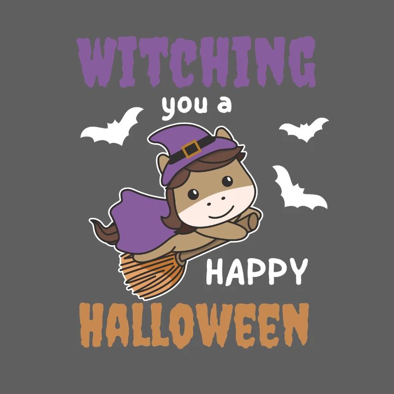 Sorcière de cheval vous sorcière un joyeux Halloween