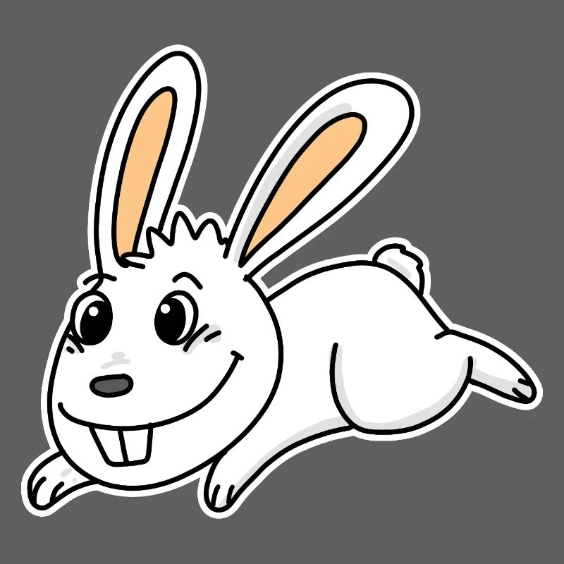 Mignon lapin illustration lapin blanc