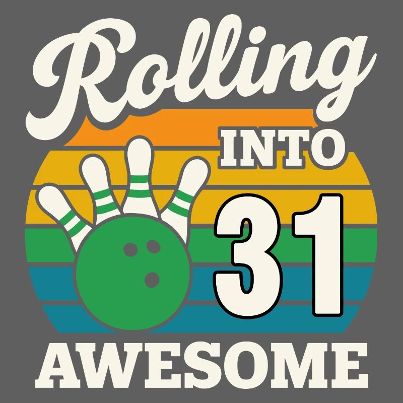 Retro Bowling 31st Birthday Design