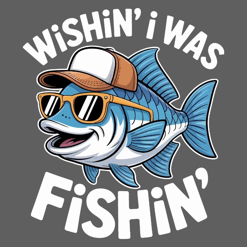 Humorous fish with sunglasses and cap