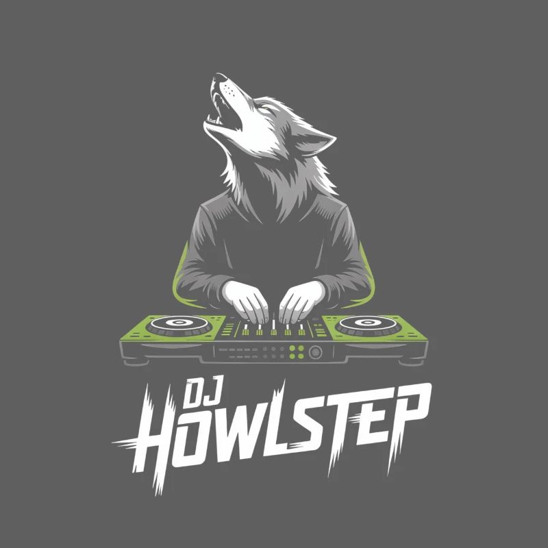 DJ Howlstep Wolf DJ At the mixer EDM