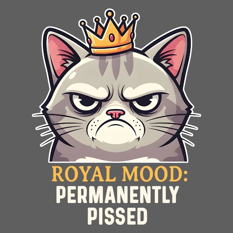 Grumpy Katze Königlicher Laune