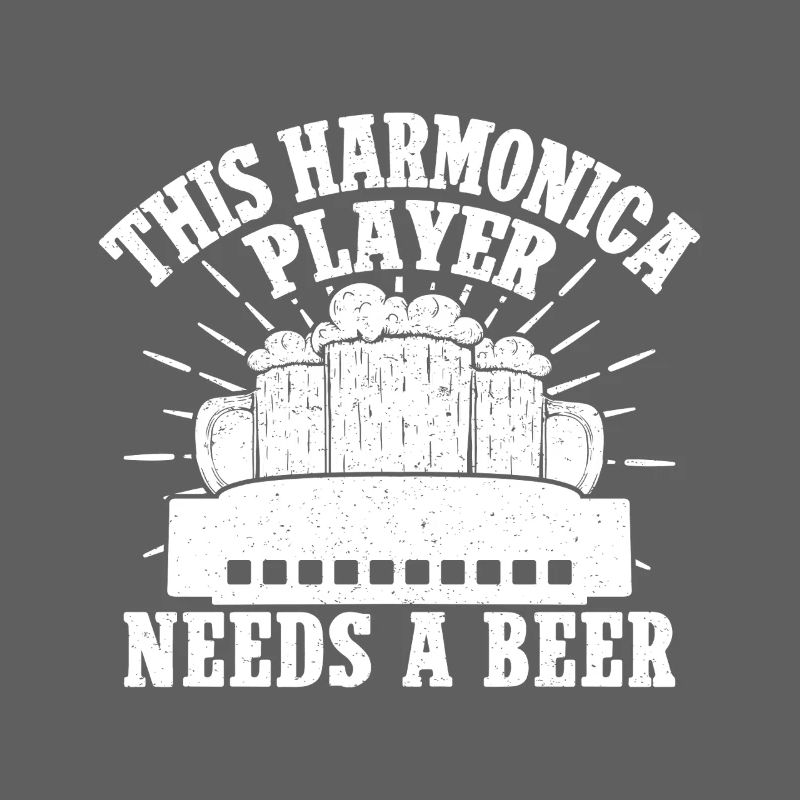 Harmonica Musican Needs A Beer Harmonica