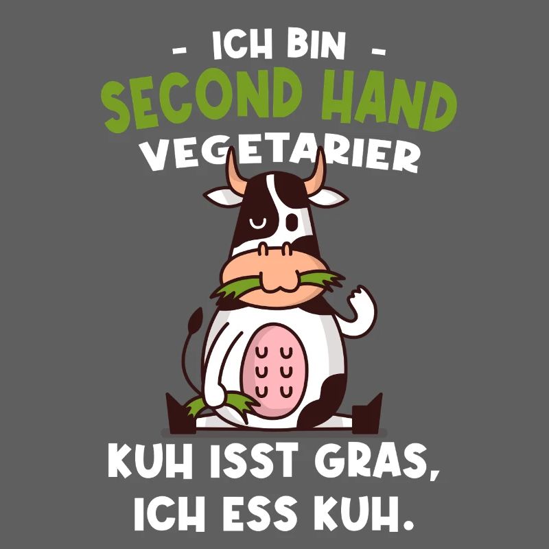Vegetarier Kuh Isst Gras Ich Ess Kuh