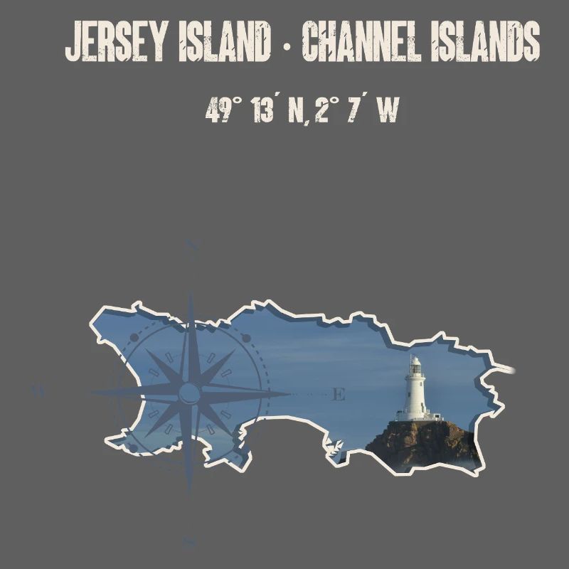 Jersey Island Map Lighthouse Coordinate
