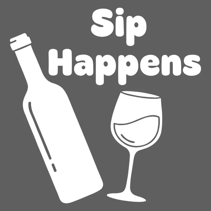 Sip Happens Weinflasche Glas