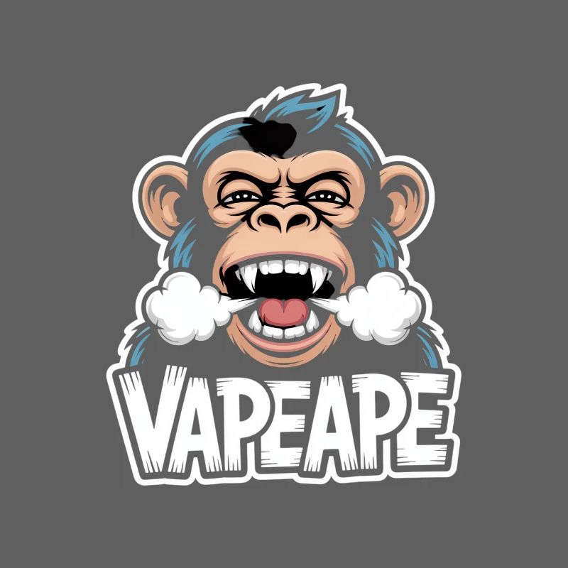 Vape Ape Funny Monkey Graphique